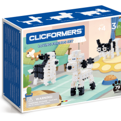 Set de construit Clicformers-Animale prietenoase, 79 piese